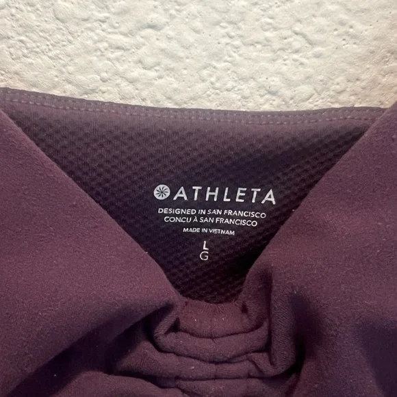 Athleta Deep Violet Purple Cinch Longline Bra - Size Large - Picture 4 of 8